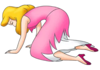 😞 Princess Peach prinzessin, videospiel, mario, weinen, traurig telegram sticker