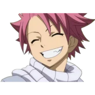 😊 Natsu Dragneel Fairy Tail Anime, Desenho animado, Alegre, Personagem, Fairy Tail, Natsu, Natsu Dragneel telegram sticker
