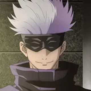 🎭 Satoru Gojo Jujutsu Kaisen Аниме, Манга, Сатору Годжо, Jujutsu Kaisen, Персонаж, Колдун, Повязка на глаза whatsapp sticker