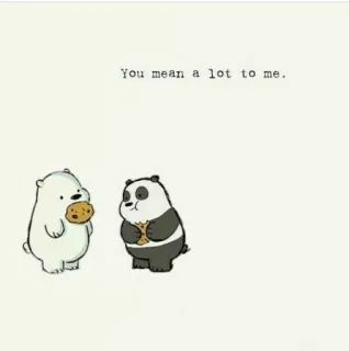 ❤️ You mean a lot to me. Bären, süß, Liebe, Freundschaft, Cartoon, Tiere whatsapp sticker
