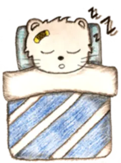 😴 sonolento, gato, dormindo, cama, curativo, fofo, zzz telegram sticker