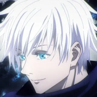🥡 Gojo Satoru Jujutsu Kaisen anime, manga, Gojo, Gojo Satoru, Jujutsu Kaisen, white hair, character telegram sticker