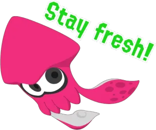 😄 Stay Fresh! кальмар, свежий, милый, животное whatsapp sticker