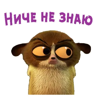 🙁 Maurice Madagascar НИЧЕ НЕ ЗНАЮ キツネザル, 漫画, 動物, 面白い whatsapp sticker