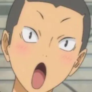 😳 Chikara Ennoshita Haikyuu!! anime, haikyuu, chikara ennoshita, shocked, reaction telegram sticker