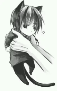 🎐 anime, cat, manga, chibi, cute, art telegram sticker