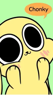 😊 Chonky gordito, gato, lindo, dibujos animados, amarillo telegram sticker
