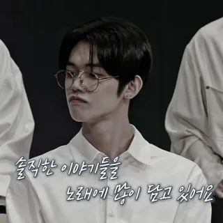 🍗 솔직한 이야기들을 노래에 많이 담고 있어요 telegram sticker