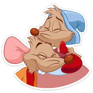 😘 Cinderella Dessin animé, Souris, Câlin, Mignon, Amis whatsapp sticker