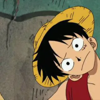 👒 Monkey D. Luffy One Piece Anime, Pirata, Sombrero de paja, Dibujos animados, Aventura telegram sticker