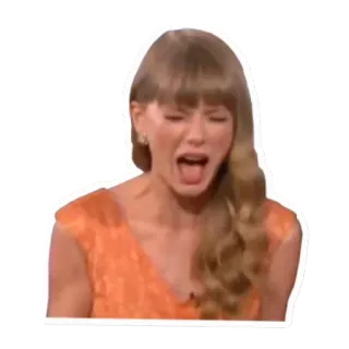 😭 Taylor Swift chanteur, pleurer, expression, mème, célébrité telegram sticker
