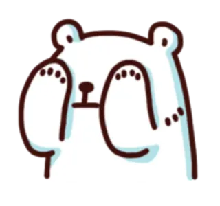 🙈 urso, desenho animado, fofo, animal, ilustração whatsapp sticker