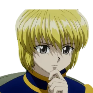 🤔 Kurapika Hunter x Hunter anime, manga, character, thoughtful, kurapika, hunter x hunter telegram sticker