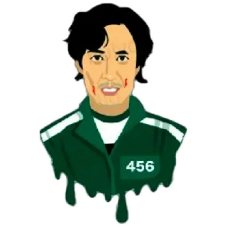 😈 Gi-hun Squid Game squid game, 456, gi-hun, korean drama, netflix, tv show, drama telegram sticker