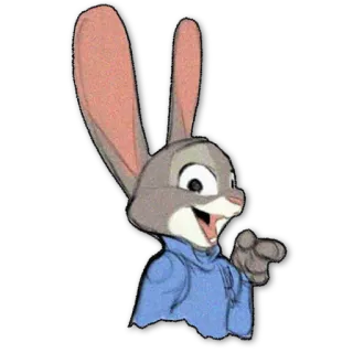 👉 Judy Hopps Zootopia desenho animado, animal, coelho, coelho, animado, Disney, filme telegram sticker