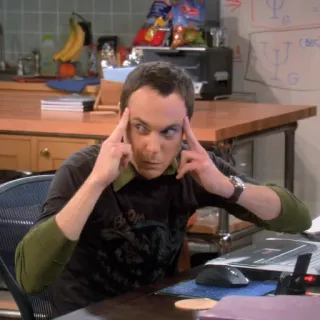 🤖 Sheldon Cooper The Big Bang Theory sitcom, television, nerd, physics, genius telegram sticker