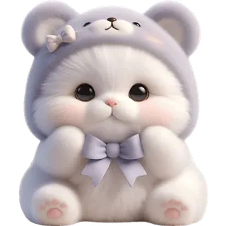 🥹 lindo, gato, gatito, animal, dibujo animado, kawaii, adorable, mascota telegram sticker
