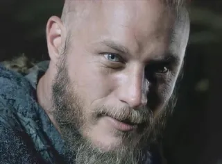 ⚔ Ragnar Lothbrok Vikings Викинги, Рагнар Лодброк, Сериал, Историческая драма, Персонаж, Трэвис Фиммел whatsapp sticker