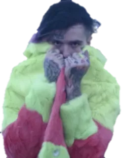 ❄ Lil Peep นักดนตรี, Lil Peep, อีโม, แร็ปเปอร์, รอยสัก, รอยสักหน้า telegram sticker