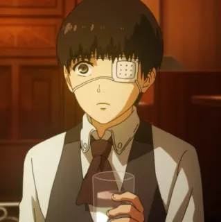 🇦🇴 Ken Kaneki Tokyo Ghoul Anime, Tokyo Ghoul, Ken Kaneki, Ghoul, Kaneki Ken, Benda sull'occhio, Personaggio anime telegram sticker