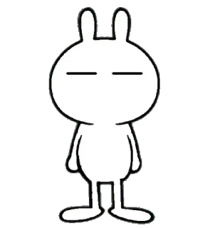 😩 conejo, blanco, animal, dibujo animado telegram sticker