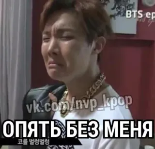 😭 ОПЯТЬ БЕЗ МЕНЯ Meme, Kpop, Smutne, Płacz, Znowu beze mnie telegram sticker