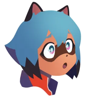 😮 Michiru Kagemori BNA Michiru Kagemori, BNA, Anime, Tanuki, Furry, Dibujos animados whatsapp sticker