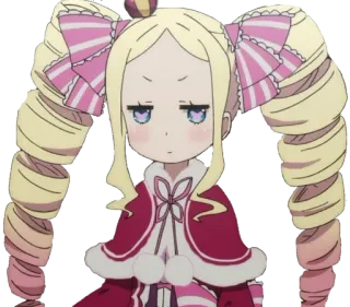 😑 Beatrice Re:Zero Аниме, Девочка, Милая, Цундера, Лoли telegram sticker