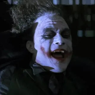 🦇 Joker Batman villain, clown, criminal, crazy, makeup, evil telegram sticker
