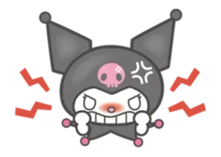 😡 Kuromi Anime, Boos, Kuromi, Cartoon, Schattig, Sanrio telegram sticker