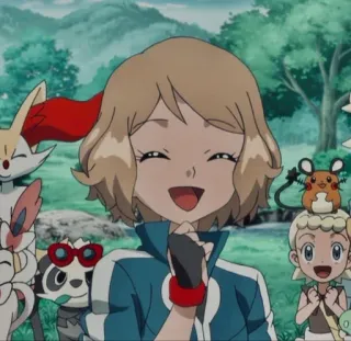 😁 Serena Pokemon Аниме, Покемон, Серена, Мультфильм, Персонаж whatsapp sticker
