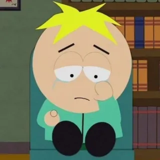 🌟 Butters Stotch South Park Animación, Dibujos animados, Llorando, Triste, Butters, South Park, Personaje whatsapp sticker