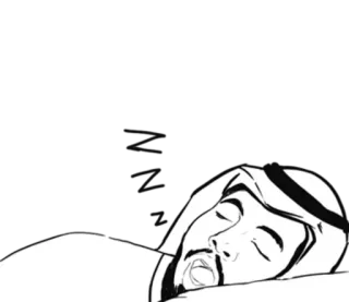 💤 sleeping, man, arab, traditional clothing, rest, sleep, dream telegram sticker