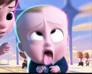 🤢 Boss Baby The Boss Baby Hoạt hình, Em bé, Lưỡi, Hài hước, Phim whatsapp sticker