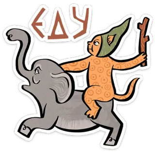 Средневековые коты @stiky telegram stickers