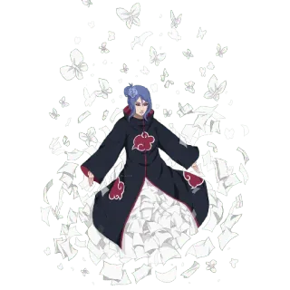 🥵 Konan Naruto โคนัน, นารูโตะ, อนิเมะ, นินจา, กระดาษ whatsapp sticker