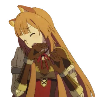 😰 Raphtalia The Rising of the Shield Hero Anime, Ragazza gatto, Raphtalia, carino, kawaii telegram sticker