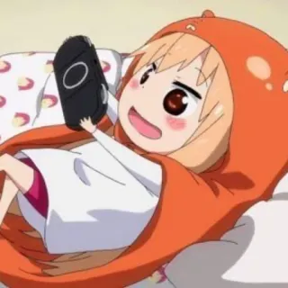 🍤 Umaru Doma Himouto! Umaru-chan anime, cartoon, umaru, himouto umaru-chan, cute, chibi telegram sticker