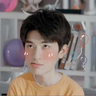 🙄 persoon, ballonnen, schattig, blozen, gezicht telegram sticker