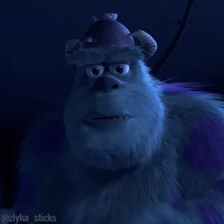 🤫 James P. 'Sulley' Sullivan Monsters, Inc. Cartoon, Monster, Blaues Fell, James P. Sullivan, Sulley, Die Monster AG, Monsters, Inc. telegram sticker