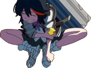 😏 Ryuko Matoi Kill la Kill Anime, Azione, Combattimento, Scuola, Ragazza, Personaggio, Kill la Kill, Ryuko Matoi whatsapp sticker