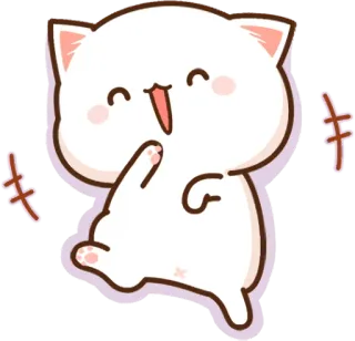 Mochi Mochi Peach Cat :: @line_stickers whatsapp stickers