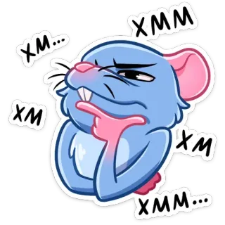 🤔 XM...
XMM souris, mignon, dessin animé, rongeur, autocollant telegram sticker
