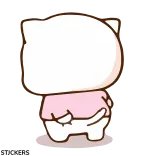 🙄 Katze, Aufkleber, süß, rosa telegram sticker