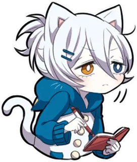 White Kitten telegram stickers