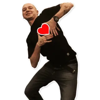 ❤ homem, coração, pessoa, amor, gesto telegram sticker