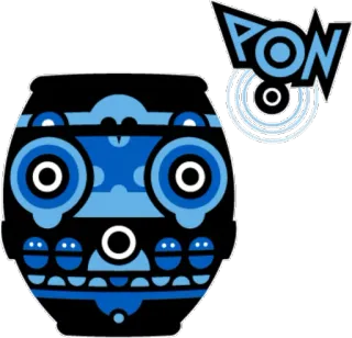😳 PON geometric, logo, blue, black telegram sticker