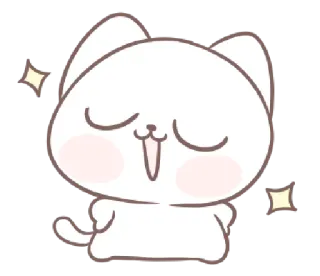 😝 gato, fofo, animal, kawaii, desenho animado, adesivo whatsapp sticker