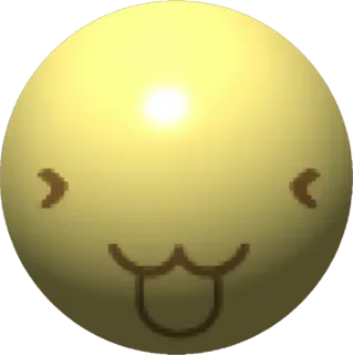 🤩 Emoji, Niedlich, Kawaii, Lustig, Ball, Smiley, Zunge, Gesicht telegram sticker