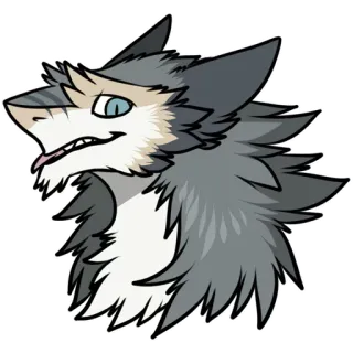 👅 furry, wolf, animal, cartoon, sticker telegram sticker